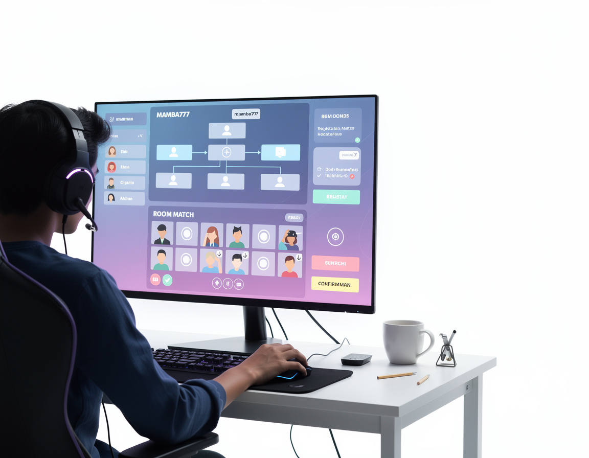 Ilustrasi cara daftar turnamen game online mamba777 di turnamen game online mamba777 dengan room match dan bracket